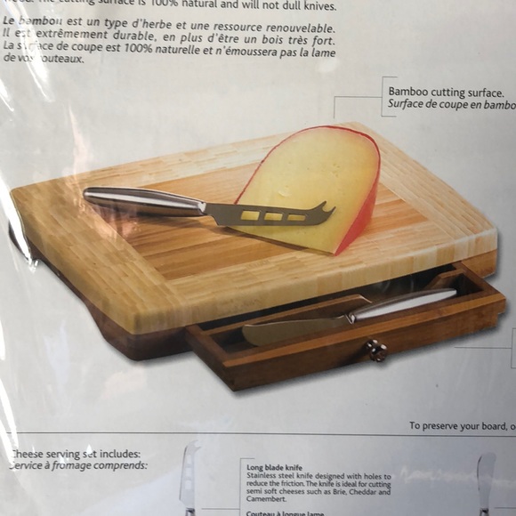🆕 Trudeau Cheese Serving Set Bamboo Sealed - Picture 8 of 8